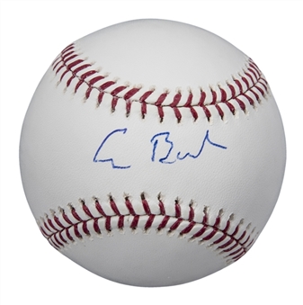 George H.W. Bush Single Signed OML Selig Baseball (JSA)